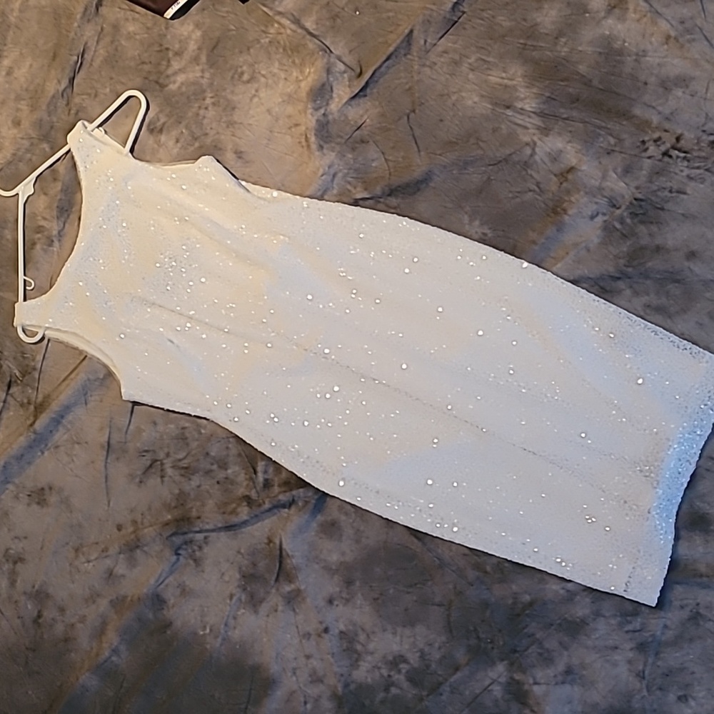 Lauren by Ralph Lauren white sequin dress
